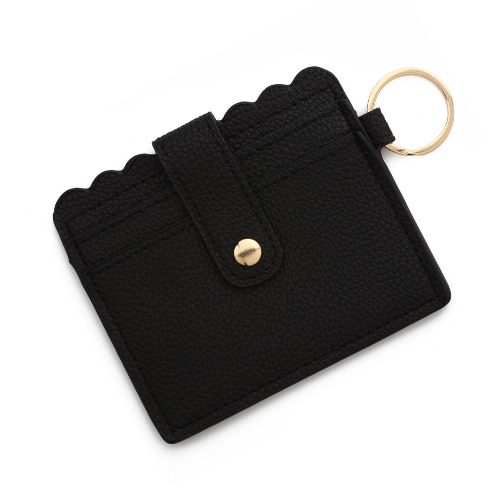 PU Leather Keychain Coin Purse Card Holder Compact Design 31