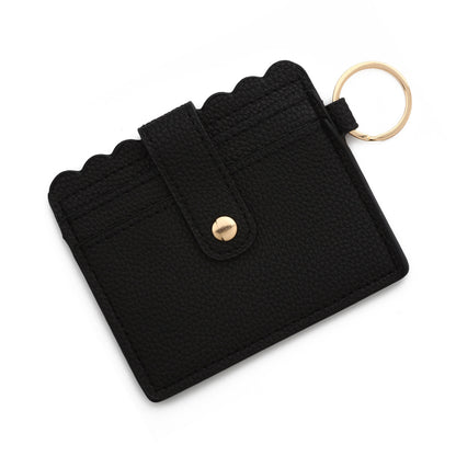 PU Leather Keychain Coin Purse Card Holder Compact Design 31