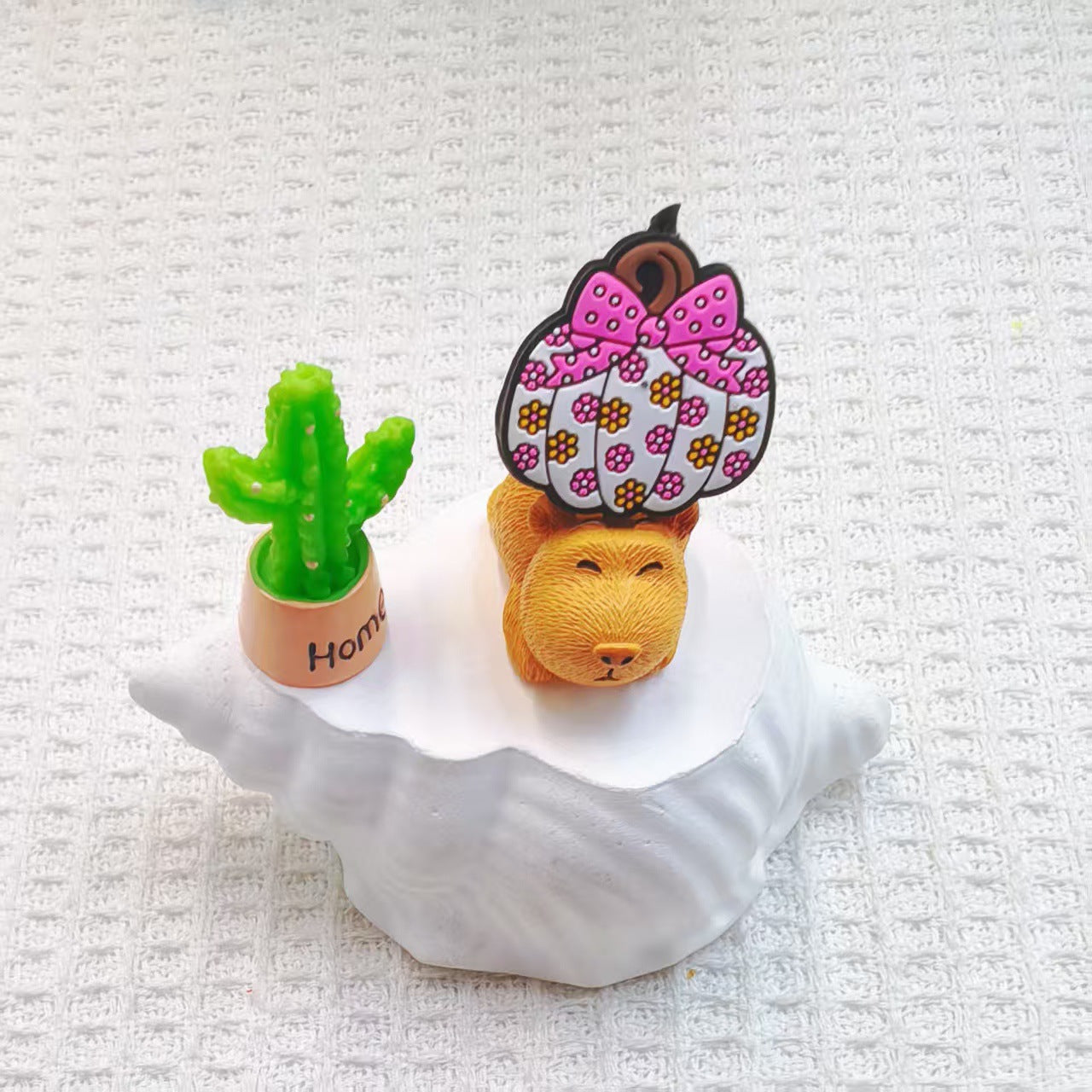 20Pcs Silicone Focal Beads Small Floral Bow Pumpkin Design 6