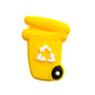 20pcs Silicone Focal Beads Garbage Bin with Lid Raised Recycling Symbol 7