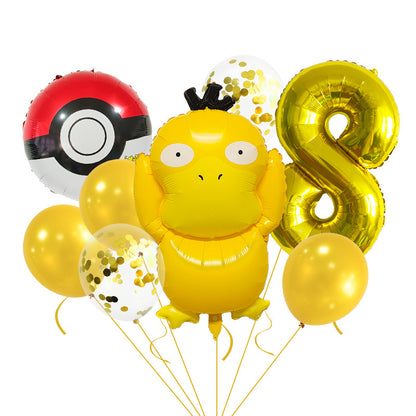 Pocket Monster Duck Foil Balloon Set Party Decoration 20x15cm 11