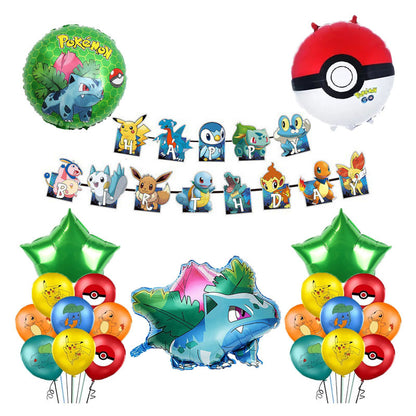 Pikachu Foil Balloon Set Children Birthday Party Decoration 16