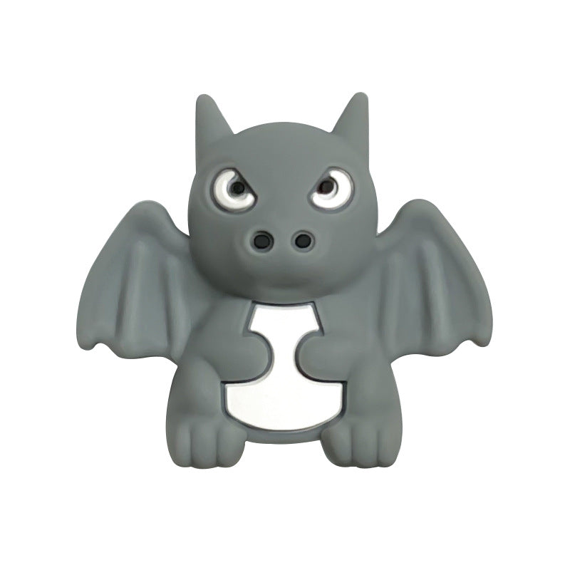 20Pcs Silicone 3D Focal Beads Small Dragon Animal Front Facing 7