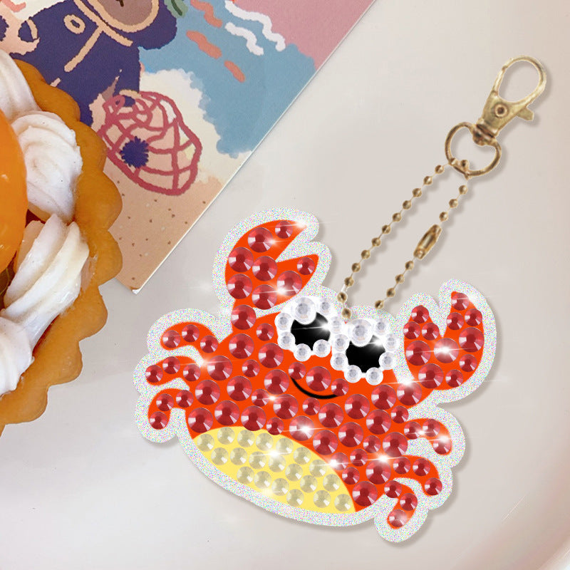 DIY Gem Diamond Painting Keychain Kit Mermaid Sea Life 15pcs 3