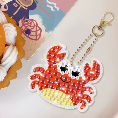 DIY Gem Diamond Painting Keychain Kit Mermaid Sea Life 15pcs 3