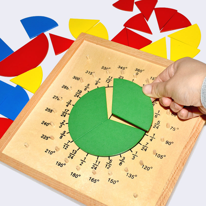 Wooden Montessori Toys Circular Score Plate Educational Toy 4
