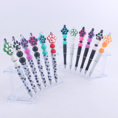 Dog Claw Silicone Beaded Pens Ballpoint Writing Office School Supplies