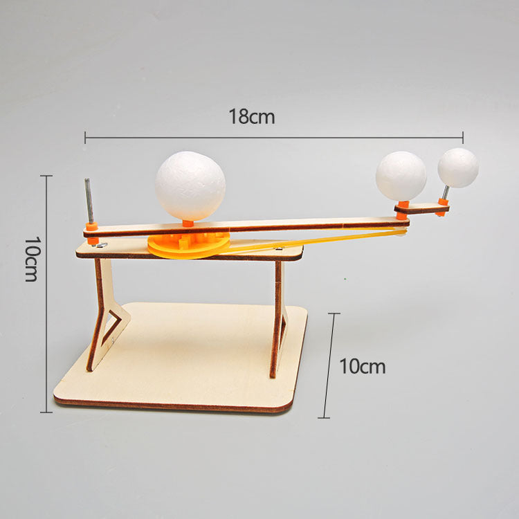 Wooden Solar System Educational Toy DIY Rotating Model 3
