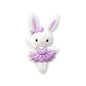 20pcs Silicone Focal Beads Bunny Wearing Dress and Bow 6