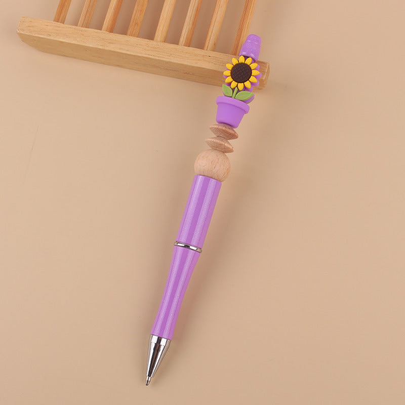 Sunflower Silicone Beaded Pens Handmade Office School Supplies Gift 11