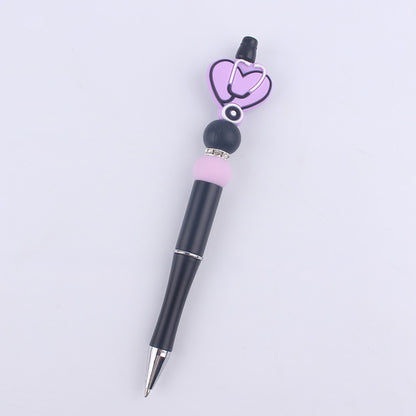 Black Butterfly Silicone Beaded Pens Handmade Novelty Pen Gift 7