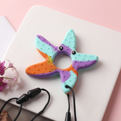 Silicone Sensory Fidget Toy Fruit and Cactus Chew Necklace for Kids 12