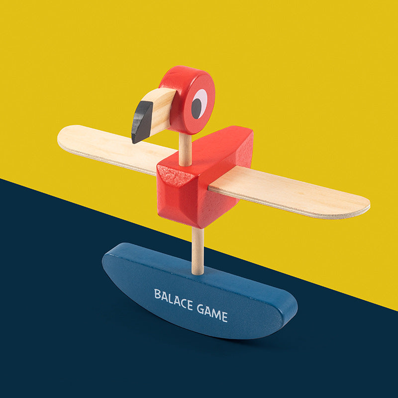 Wooden Flamingo Balance Beam Building Blocks Educational Toy 3