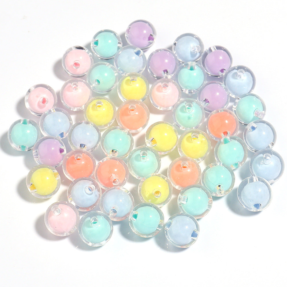 100 Pack Transparent Multi-Style Acrylic Beads Bracelet Accessories 14