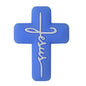 20pcs Silicone Focal Beads Jesus Cross Printed Text Design 8