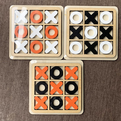 Wooden Tic Tac Toe Board Game Educational Toy for Kids 2