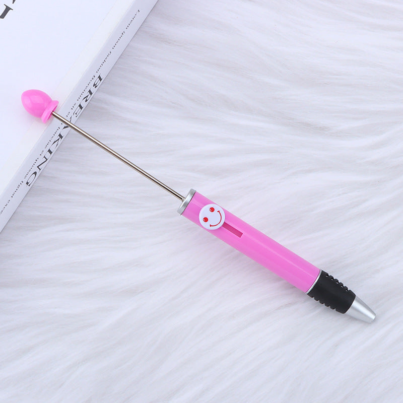 Creative Diy Printable Logo Happy Expression Plastic Beadable Ballpoint Pen 7