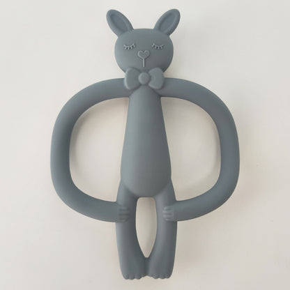 Silicone Baby Teether Rabbit Shape 2Pcs Set for Infant 11