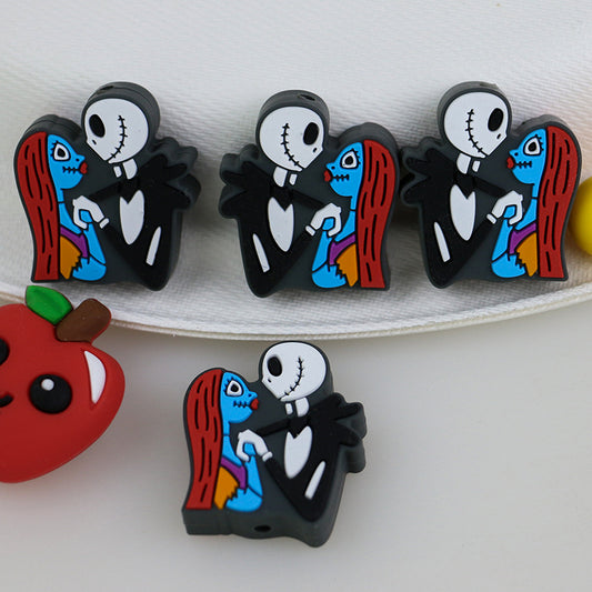 20pcs Silicone Focal Beads Halloween Party Dancer Front Facing