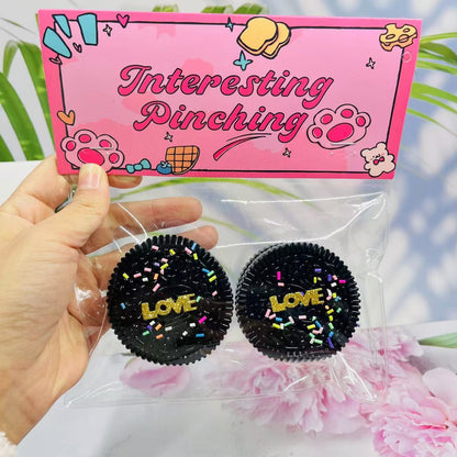 TPR Oreo Squishy Toy Stress Relief Sensory Squeeze Toy 12