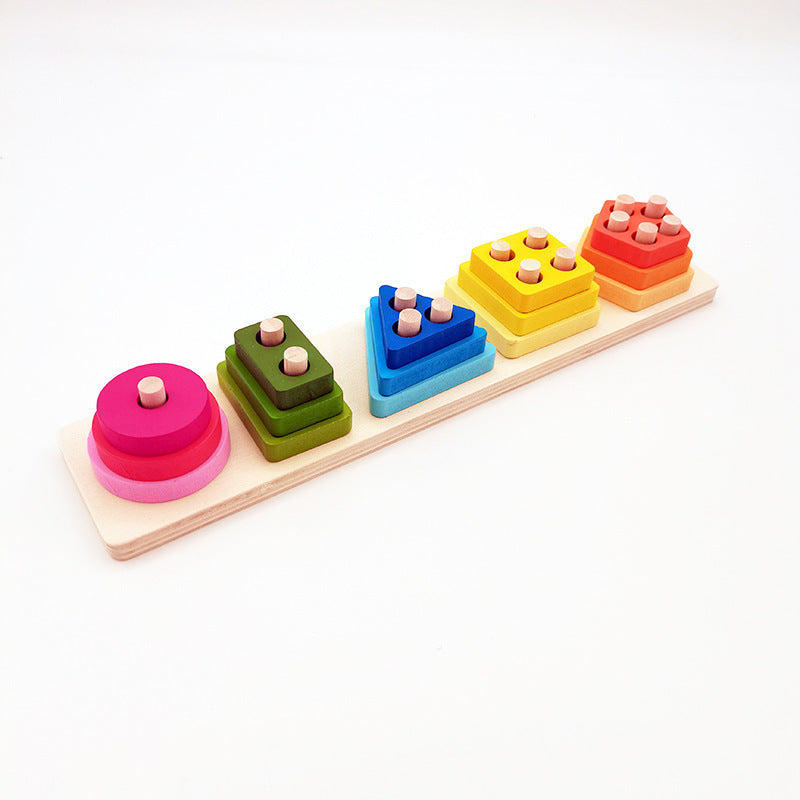 Wooden Geometric Matching Montessori Toys for Toddlers 7