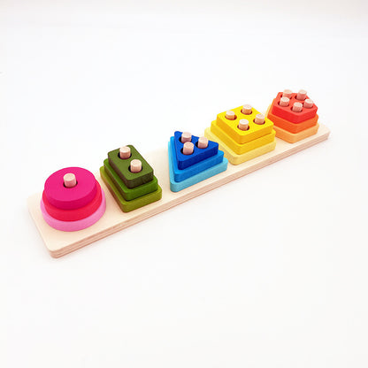 Wooden Geometric Matching Montessori Toys for Toddlers 7
