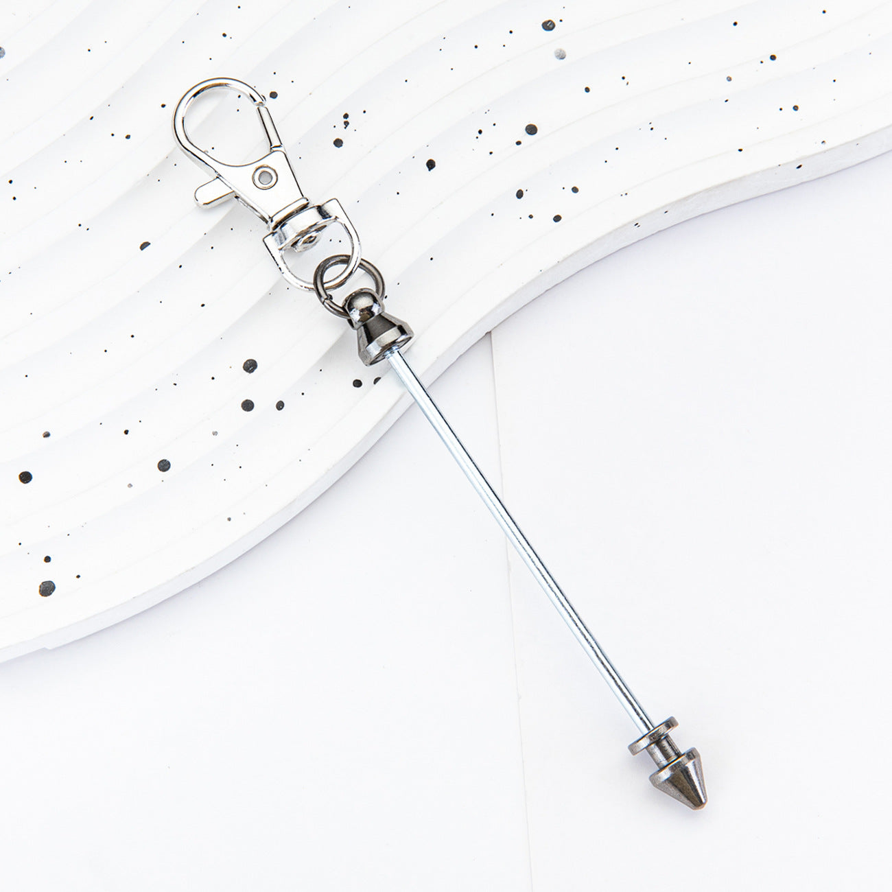 Beadable Keychain Metal Conical Bullet DIY Craft Supplies 9