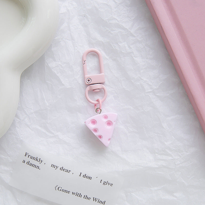 Cheese Slice Resin Keychain Cute Food Charm 10