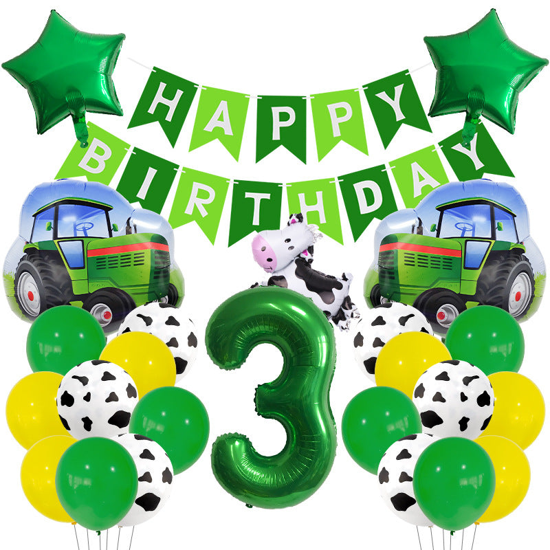 Cow Farm Foil Balloon Set Birthday Party Decoration 8