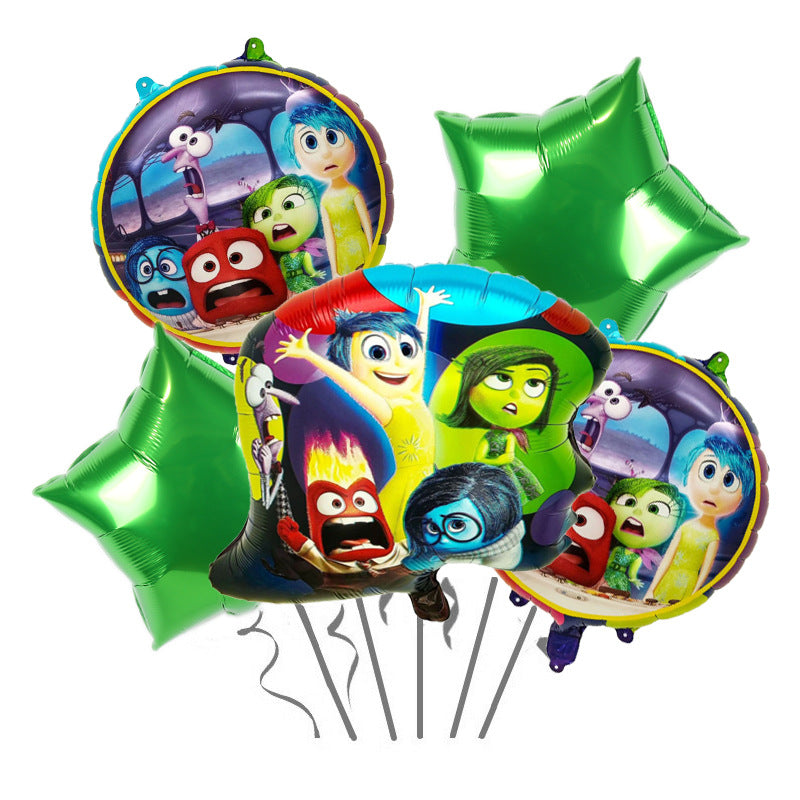 Inside Out Foil Balloon Set Birthday Party Decoration 5pcs 14