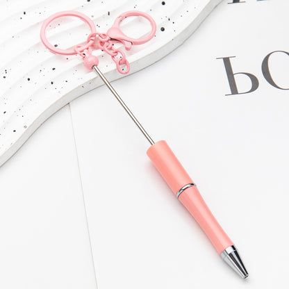 DIY Portable Keychain Beadable Ballpoint Pen Metal Plastic 21.5cm 15