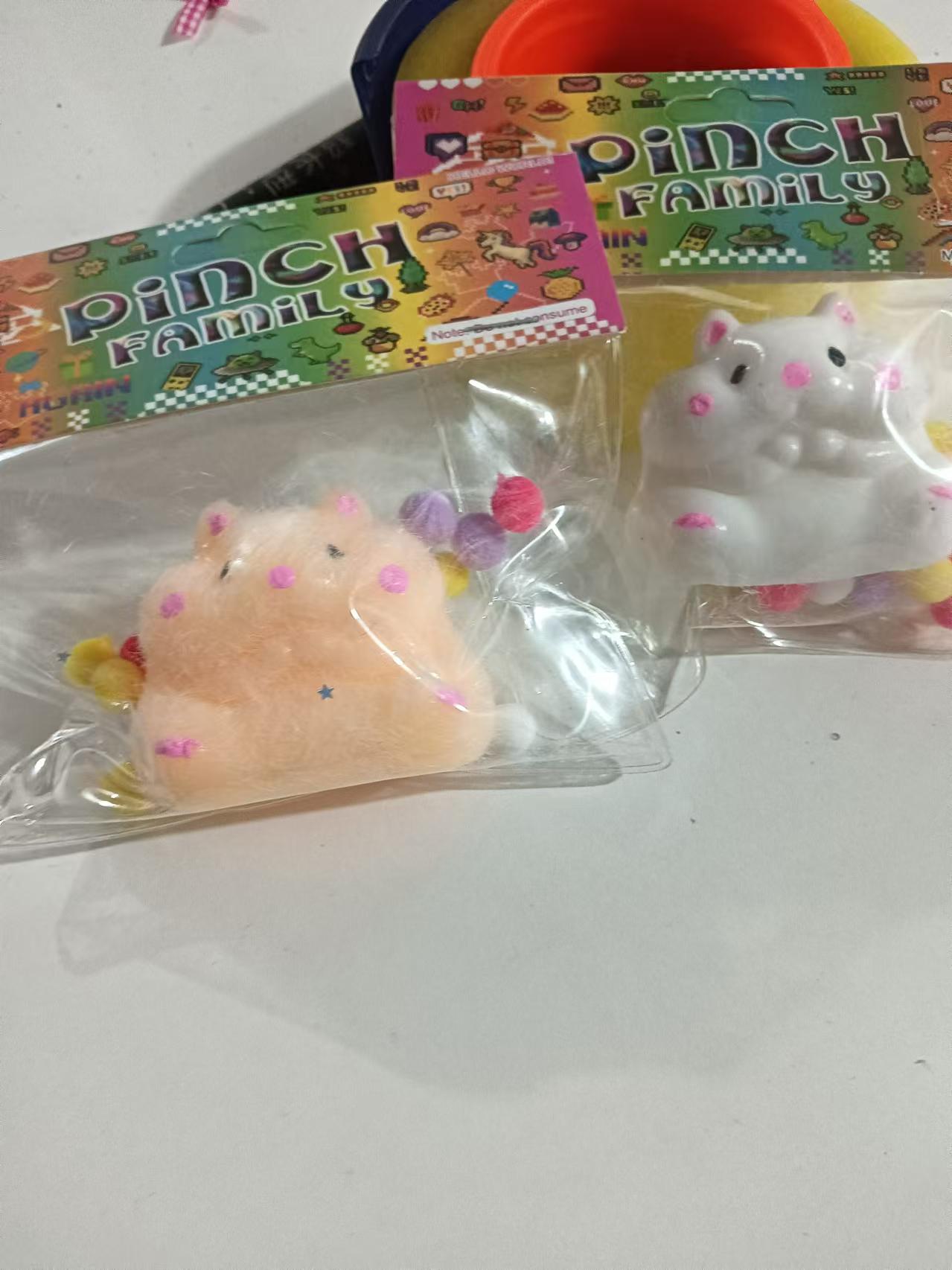 TPR Squishy Hamster Toy Cute Soft Squeeze Squishy Toy 3 Pack