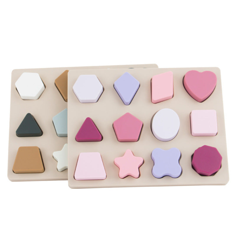 Silicone Puzzle Blocks Montessori Toys for Toddlers