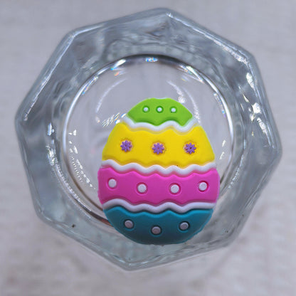 20Pcs Silicone 3D Focal Beads Easter Bunny Egg Holding Flower Crown 6