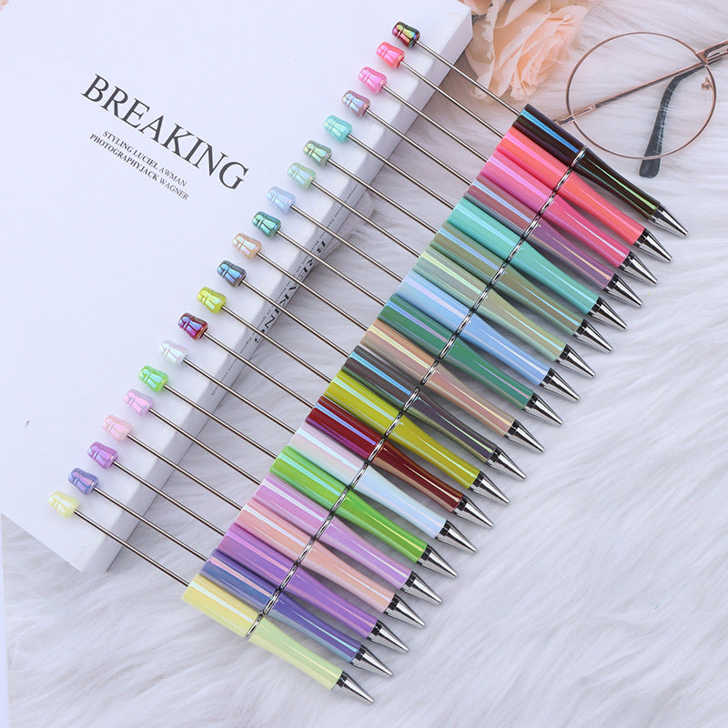 Handle Gradient Color Beadable Ballpoint Pens DIY Rainbow Opal Craft Supplies 3