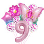 Pink Butterfly Foil Balloon Set Holiday Decoration 32 Inch 11