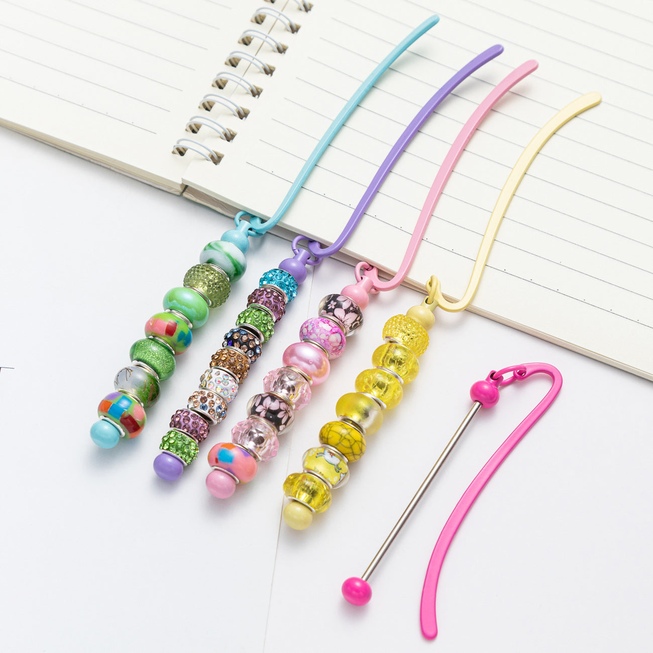 Beadable Bookmark Metal Creative DIY Metal Bookmark Craft Supplies 3