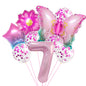 Pink Butterfly Foil Balloon Set Holiday Decoration 32 Inch 9
