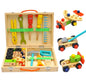 Wooden Pretend Play Toolbox Toy Combination Set