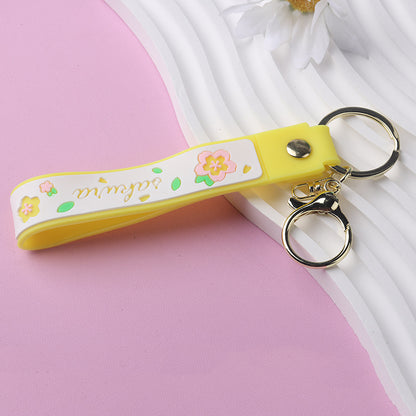 Cherry Blossom PVC Keychain Soft Rubber Bracelet Style 8