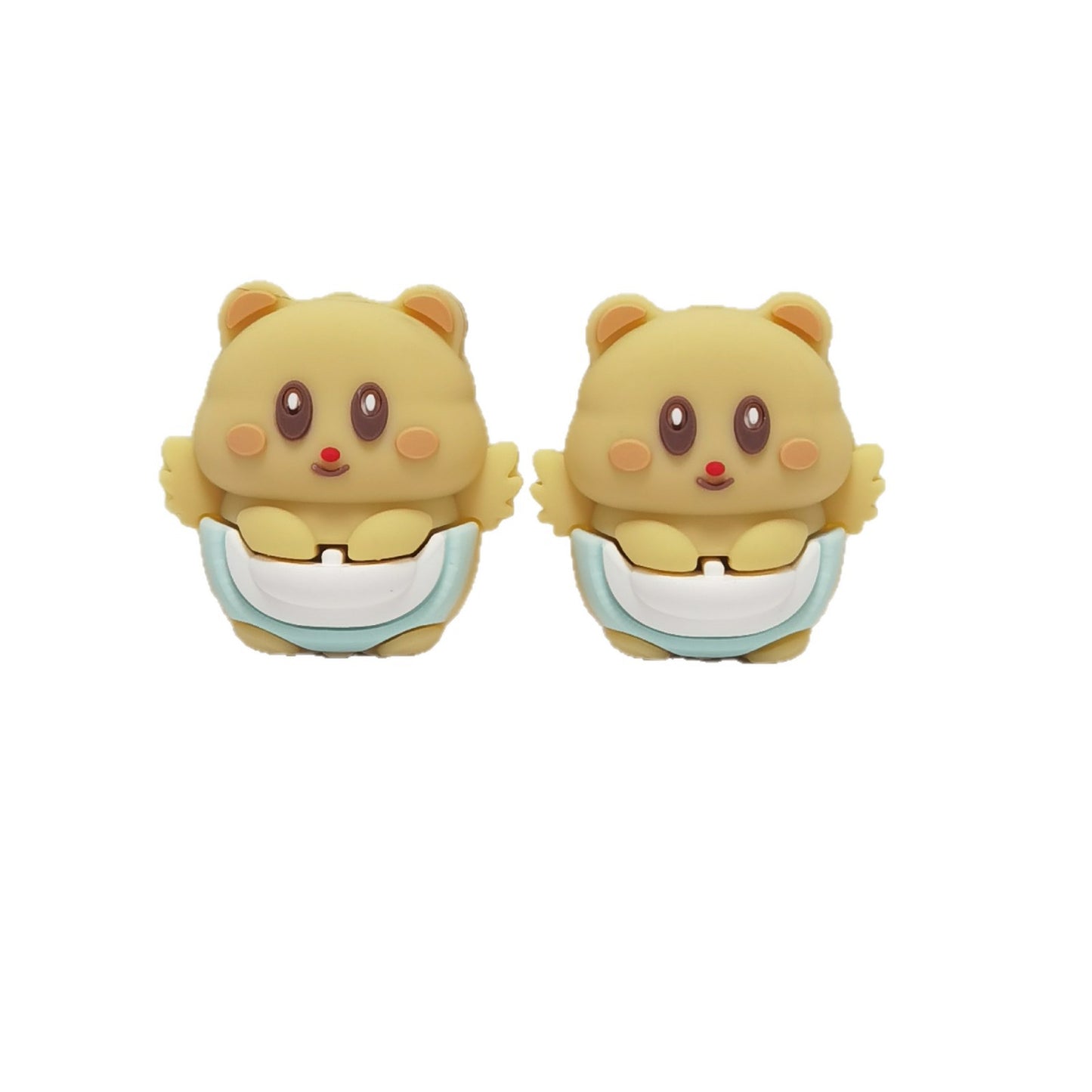 20Pcs Silicone 3D Focal Beads Cute Animal Dinosaur Bunny Variety Set 10