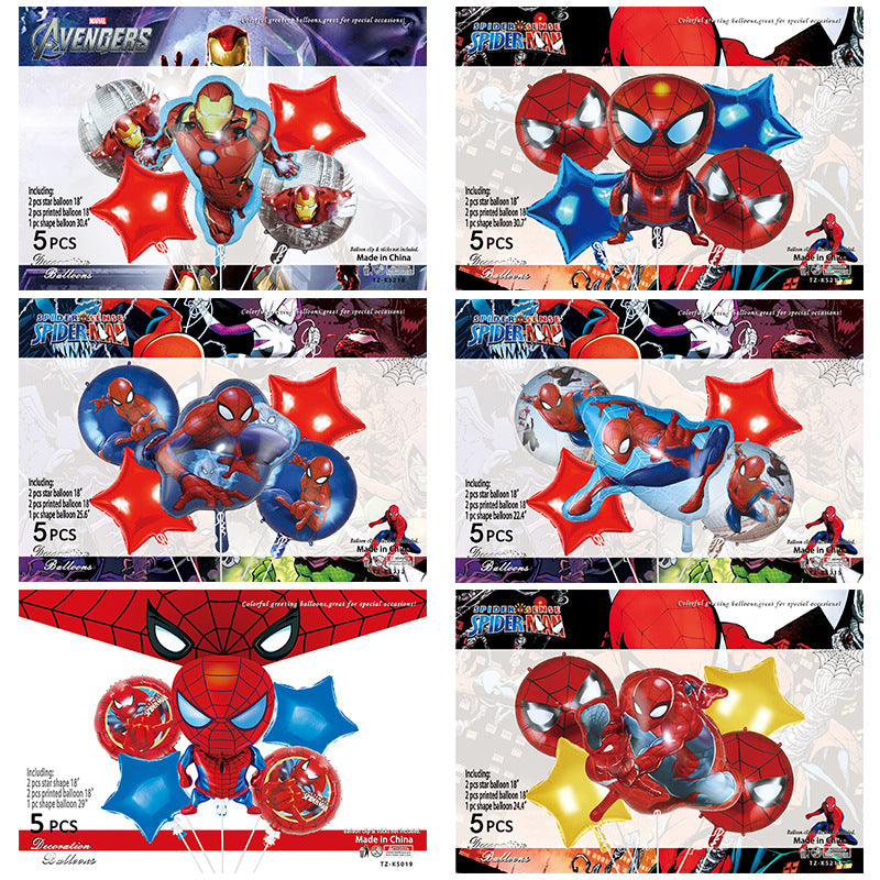 Cartoon Character Foil Balloon Set Kids Party Decoration 2 Sets 2