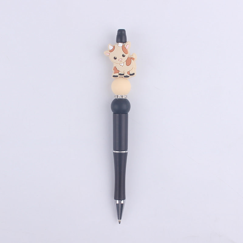 Cartoon Animal Silicone Beaded Pens Handmade Novelty Pen Gift 14
