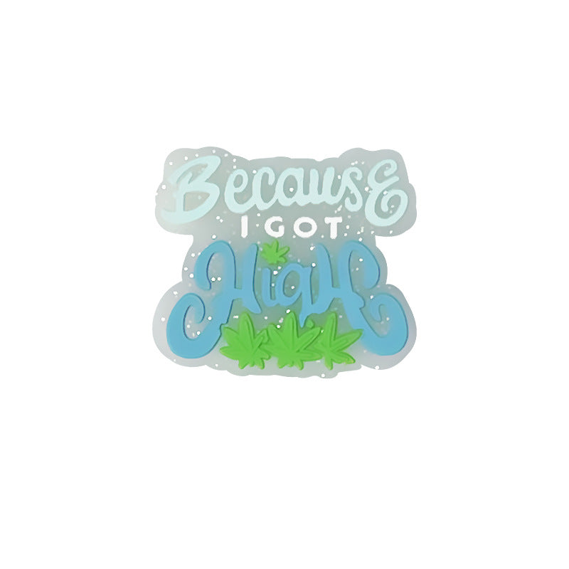 20Pcs Silicone Focal Beads Glow In The Dark with Inspirational Text Designs 6