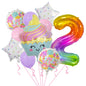 Cupcake and Number 3 Foil Balloons Birthday Party Decoration Set 16