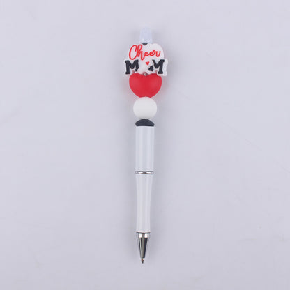 Mom Series Pattern Silicone Beaded Pens Handmade Office School Supplies 8