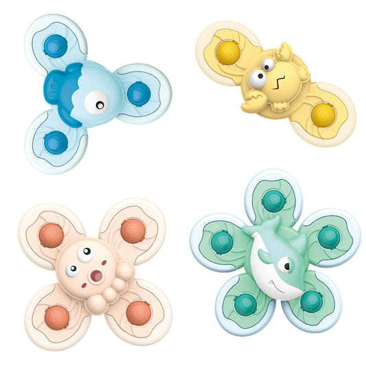 Ocean Animal Suction Cup Spinner Bath Toy Set of 4