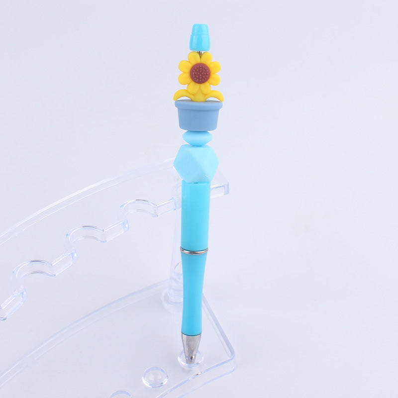 Sunflower Silicone Beaded Pens Handmade Office School Supplies Gift 10