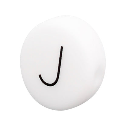 20pcs 12mm Silicone Letter Beads Alphabet Flat Round Single Letter 14