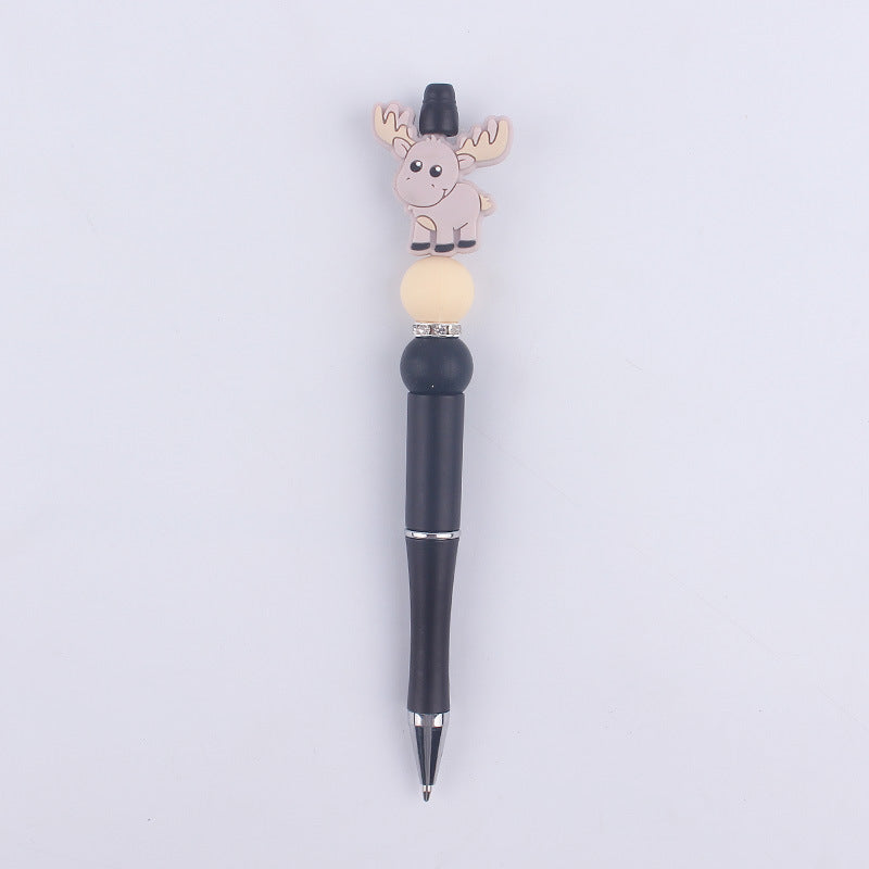 Cartoon Animal Silicone Beaded Pens Handmade Novelty Pen Gift 7